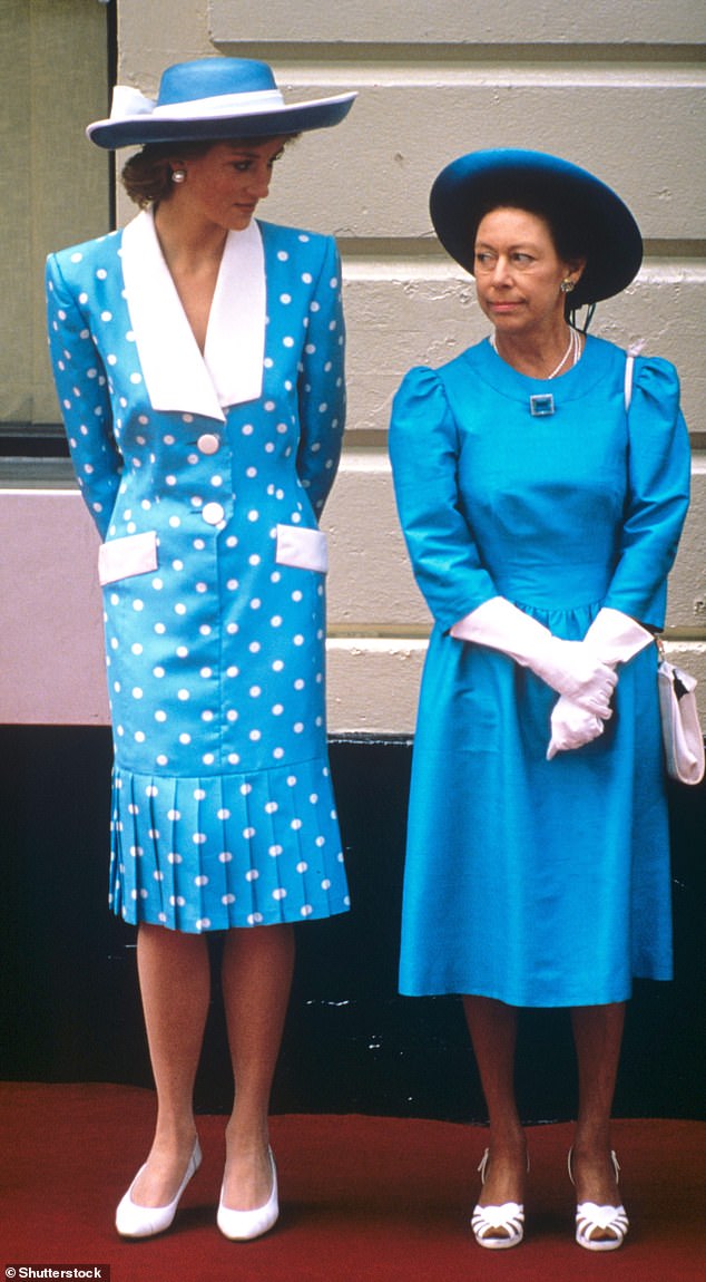 Princess Margaret considered Princess Diana a friend. Here they are seen together in 1989