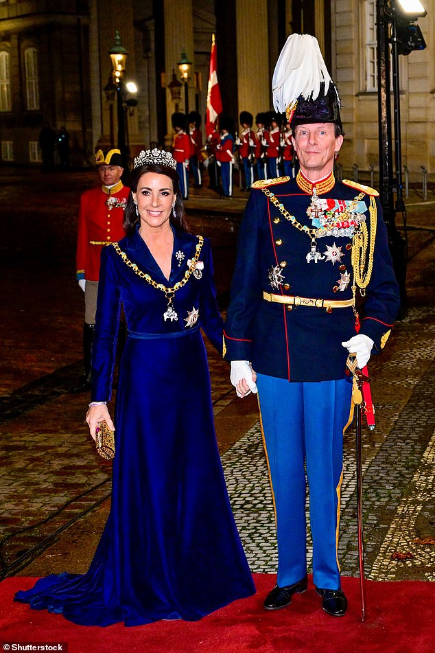 Prince Joachim and Princess Marie attending the annual New Year's dinner