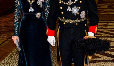 Queen Mary of Denmark looked straight out of a fairytale this evening as she hosted the Royal Family's annual New Year's dinner for the first time alongside her husband King Frederik