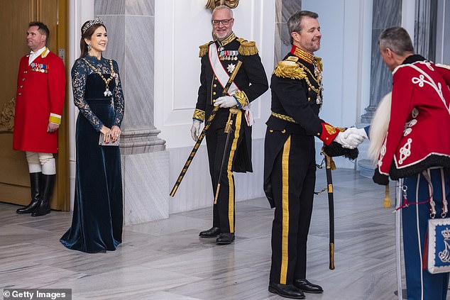 Queen Mary and King Frederik X of Denmark attend a New Year's Gala at Amalienborg Palace