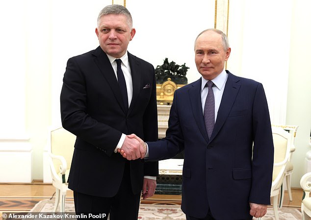 No one had heard from Robert Fico (left) since his trip to Moscow on December 22, and his office failed to respond to questions about the leaders whereabouts