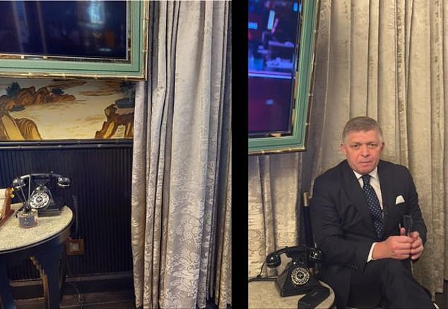 The room in which Fico appears in a video reportedly costs over £4,900 a night
