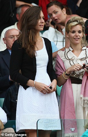 Kate Middleton at Wimbledon wearing a crisp white Issa dress as she watched Andy Murray in 2008