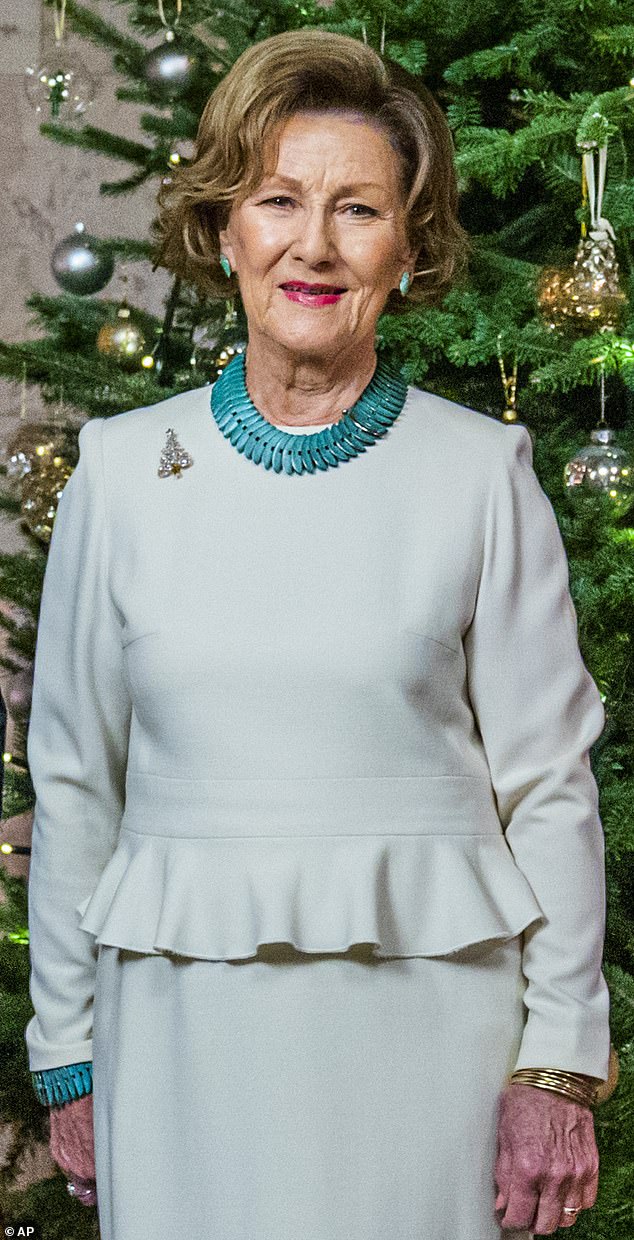 Queen Sonja of Norway (pictured in 2020) has been hospitalised following a skiing related incident