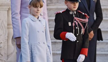 Charlene and Gabriella (pictured with her twin brother) made a striking fashion statement for Monaco's National Day, also known as Prince's Day, in 2024