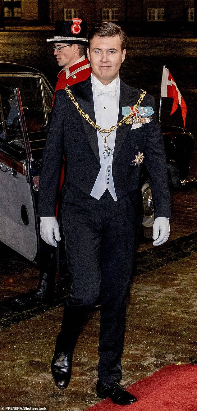 The heir apparent to the Danish throne, Crown Prince Christian (pictured on January 1, 2025) has been dubbed as 'Europe's most eligible bachelor'