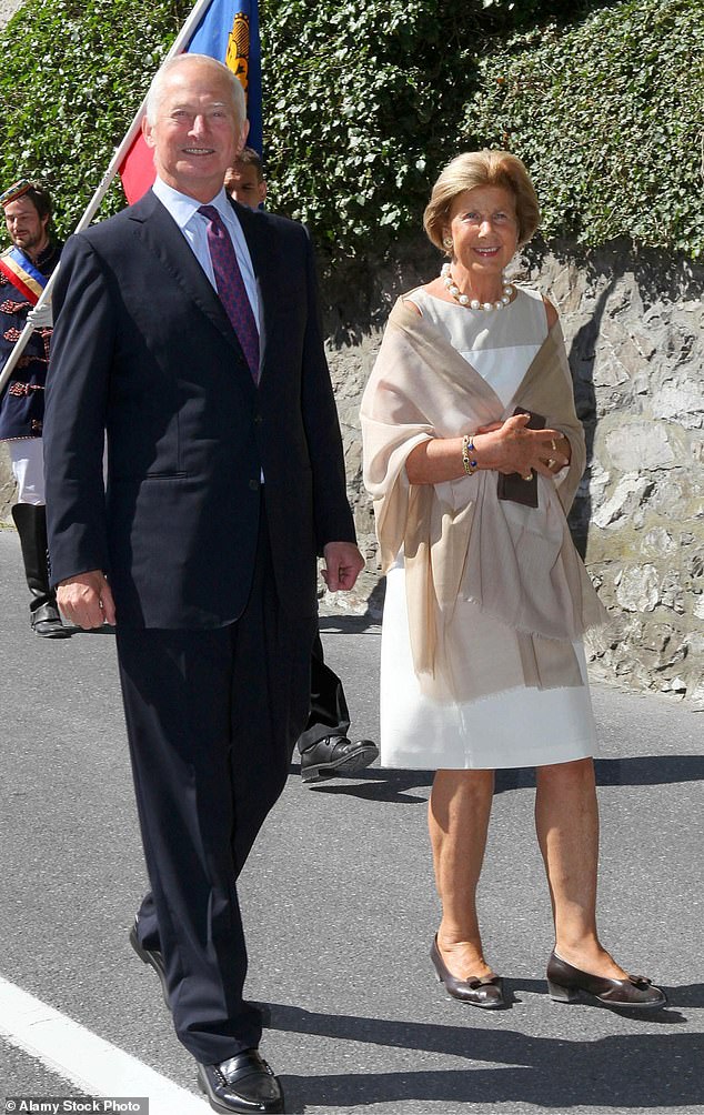 Hans Adam II (pictured with his wife in 2012) is 6ft 4/5' and has been the head of state of Liechtenstein since 1989