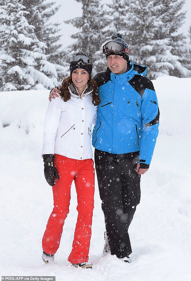 The Mail on Sunday can reveal that Kate – along with Prince William and their children Prince George, Princess Charlotte and Prince Louis – enjoyed a quiet break in the Alps just over two weeks ago. Pictured: Prince William and Kate are pictured during a private break skiing back in 2016