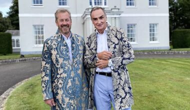 Lord Ivar Mountbatten and his husband James Coyle (pictured L-R) put Bridwell Park on the market for £5.5million in April 2024