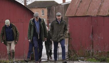 The Prince of Wales could be heard saying 'Harry has been poorly' as he visited a farm on his Duchy of Cornwall estate yesterday