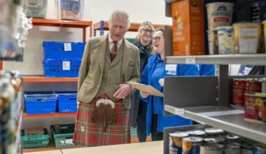King Charles uses helicopter to visit foodbank