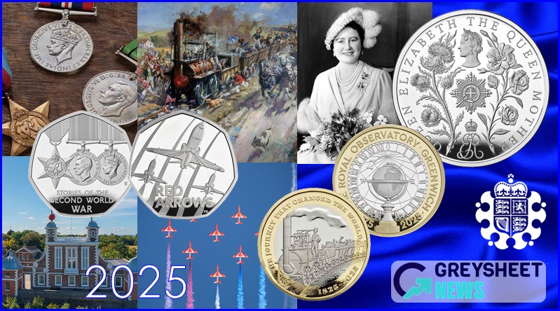 enlarged image for United Kingdom: Royal Mint Unveil Latest Commemorative Coins for 2025.