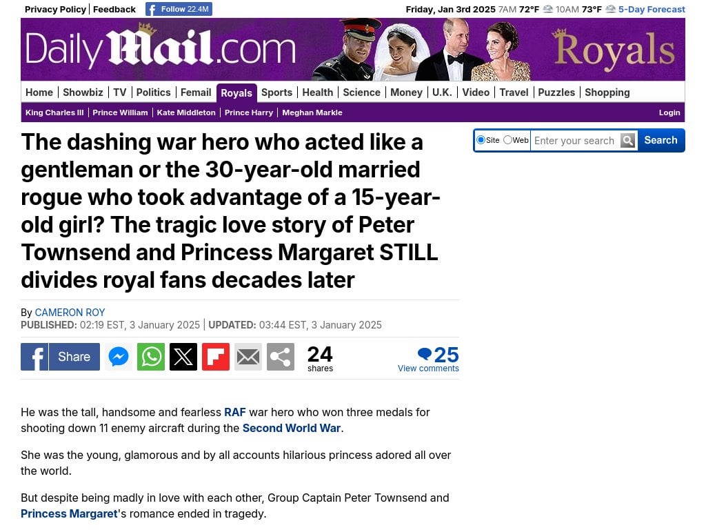 The dashing war hero who acted like a gentleman or the 30-year-old married rogue who took advantage of a 15-year-old girl?