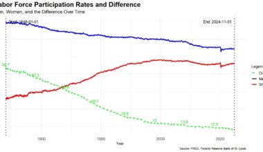 The Evolving U.S. Workforce: 75 Years of Men and Women in Participation [oc]