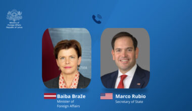 Baiba Braže, in a conversation with Marco Rubio, highlights Latvia’s close partnership with the U.S. and thanks for support