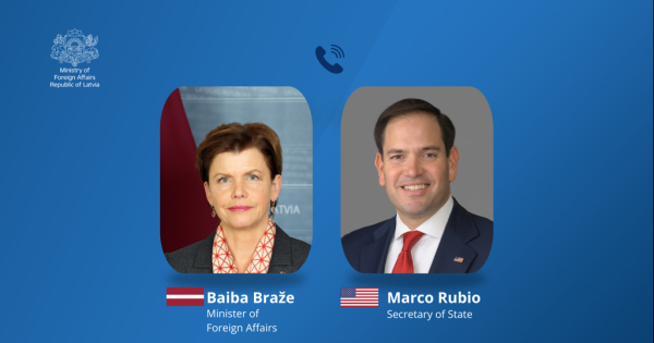 Baiba Braže, in a conversation with Marco Rubio, highlights Latvia’s close partnership with the U.S. and thanks for support