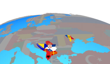 CEFTA countries with national flags © Harvepino/Shutterstock
