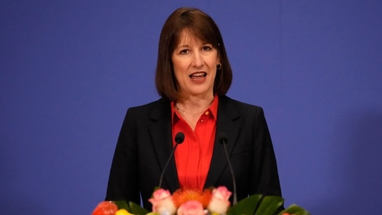 British Finance Minister Rachel Reeves speaks during a press conference after the 11th China - UK Economic and Financial Dialogue in Beijing on January 11, 2025. (Photo by Aaron Favila / POOL / AFP)(AFP)