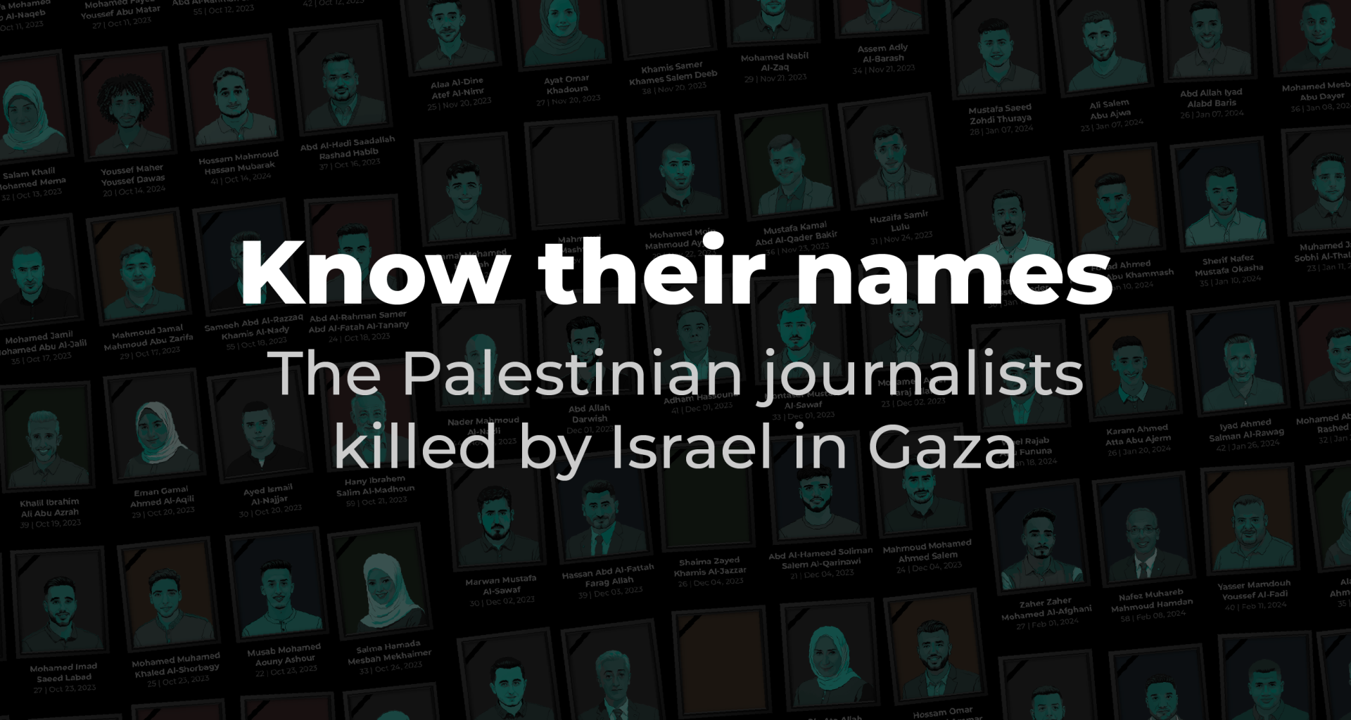 Know their names: The Palestinian journalists killed by Israel in Gaza | Israel-Palestine conflict