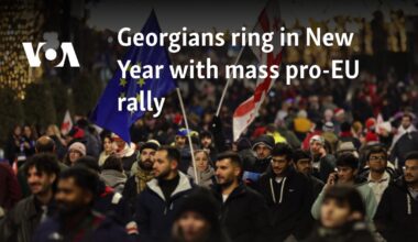 Georgians ring in New Year with mass pro-EU rally