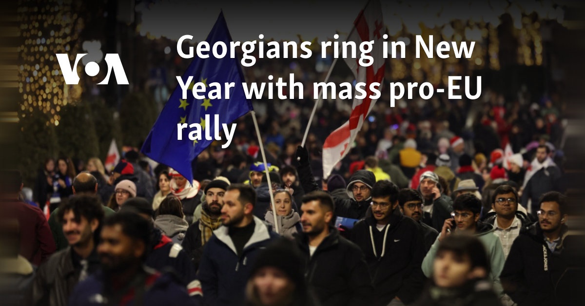 Georgians ring in New Year with mass pro-EU rally