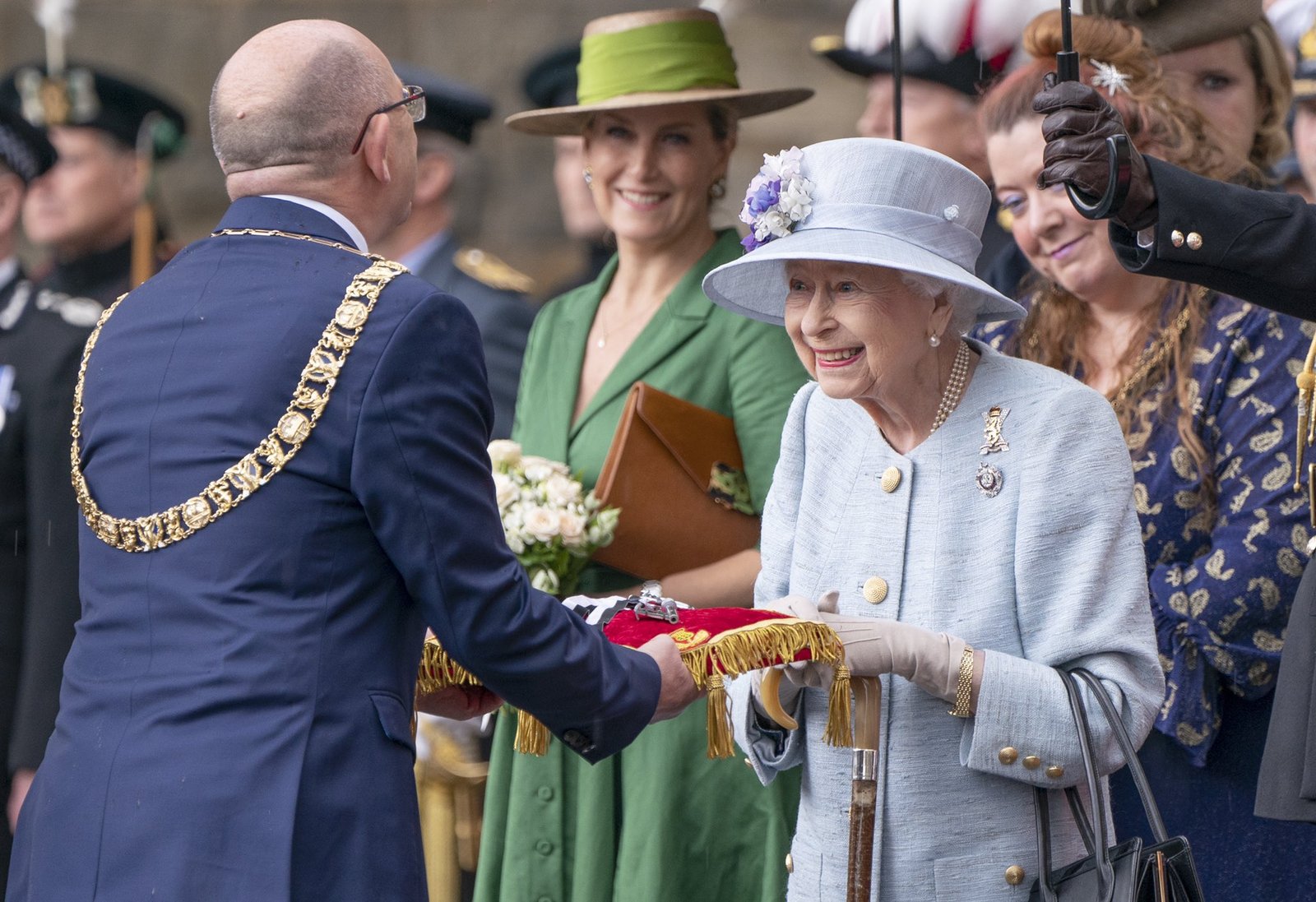 Elizabeth II attended the Ceremony of the Keys at Holyroodhouse as part of Holyrood week. (Royal Family)