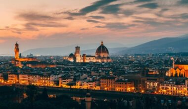 An aerial view of Florence, Italy.