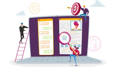 Illustration showing online job applications.