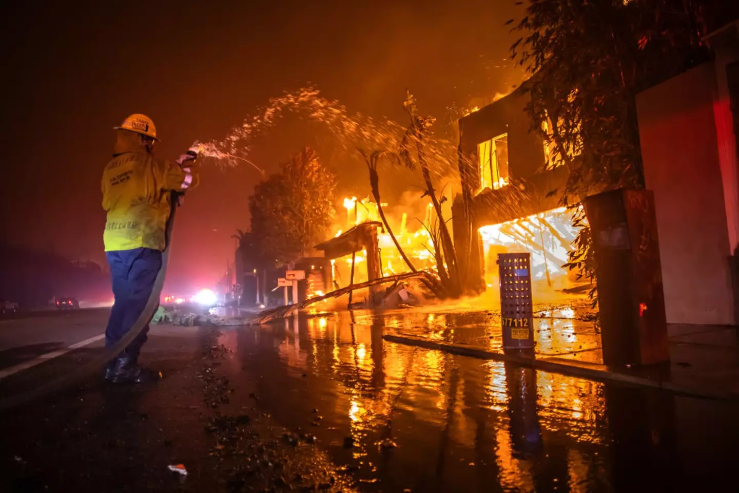 Firefighters are battling the blaze with dwindling resources (Apu Gomes/Getty Images)