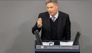 Robert Habeck während einer Rede im Deutschen Bundestag.
