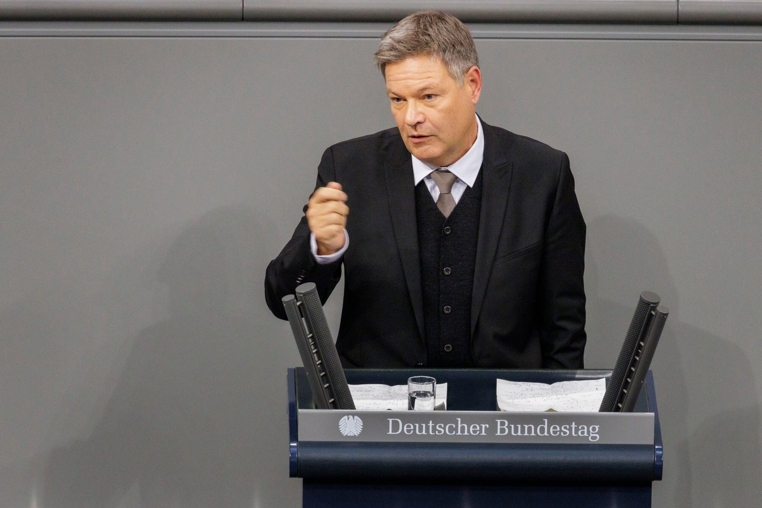 Robert Habeck während einer Rede im Deutschen Bundestag.