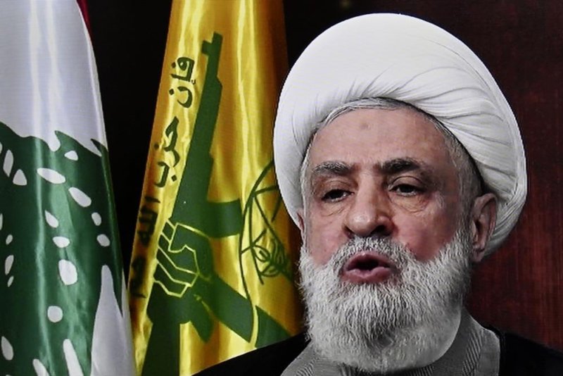 "We don’t accept any extension of the deadline, and we will not accept any justification to prolong it even for a second,” Sheikh Naim Qassem, the Hezbollah leader, said in a speech Monday. File Photo by Wael Hamzeh/EPA-EFE