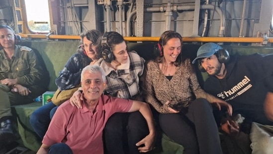 Released German-Israeli hostage, Arbel Yehoud, who was seized along with several other hostages during the deadly October 7 2023 attack by Hamas, was reunited with her family after her release from Gaza(IDF handout via REUTERS)