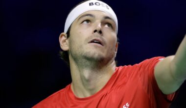 taylor fritz of the us in action during his match against australia s alex de minaur photo reuters