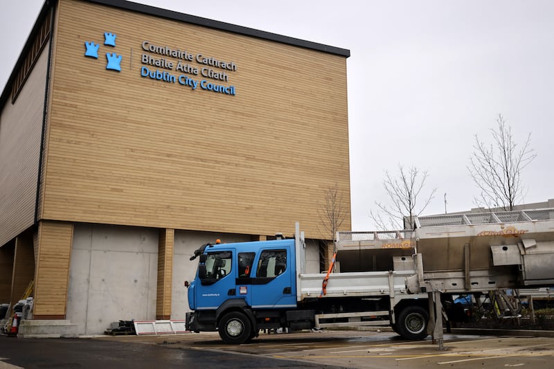 The North City Operations Depot in Ballymun has a large salt barn with capacity for 1200 tonnes of salt. Photograph: Chris Maddaloni/The Irish Times