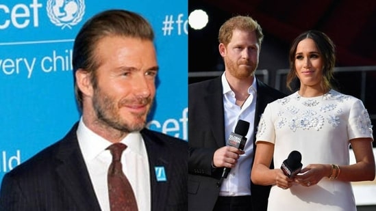 Victoria Beckham seeks to mend ties with Meghan Markle, but David Beckham and their sons hold a grudge against the Sussexes.(File)