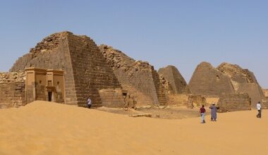 Remains of Nubian Pyramids of Merowe near Al-Bagrawiyah (2010}.