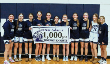 1,000 and counting: Adams hits milestone, Norway dominates Wolves | News, Sports, Jobs