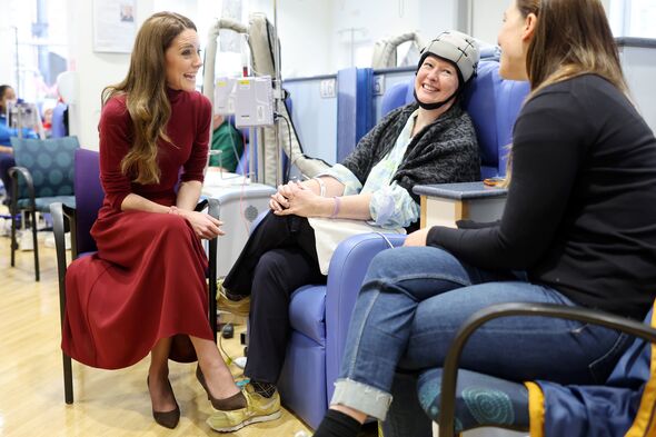 Princess Kate speaks with patients and staff
