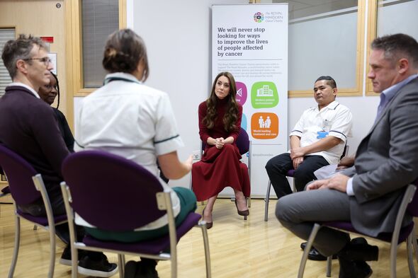 Princess Kate speaks to members of staff