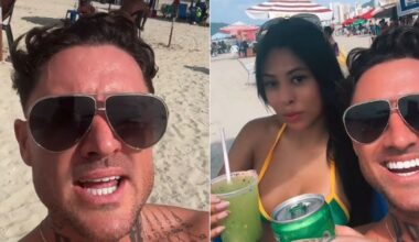 Sex offender and ex-Love Island contestant Stephen Bear boast's 'police can't catch me now' from beach abroad