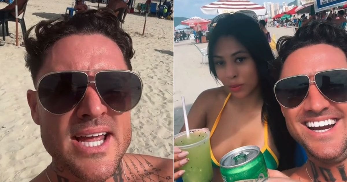 Sex offender and ex-Love Island contestant Stephen Bear boast's 'police can't catch me now' from beach abroad