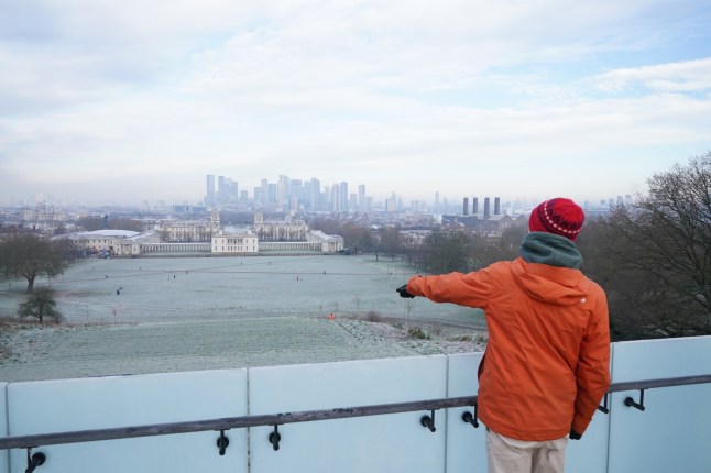 A view of the City of London seen from the frost covered Greenwich Park, south London. Temperatures will continue to fall over the coming days, with the mercury potentially reaching minus 20C in northern parts of the UK on Friday night. Weather warnings for ice are in place across the majority of Wales and Northern Ireland, as well as large parts of the east of England. Picture date: Friday January 10, 2025. PA Photo. See PA story WEATHER Winter. Photo credit should read: Yui Mok/PA Wire