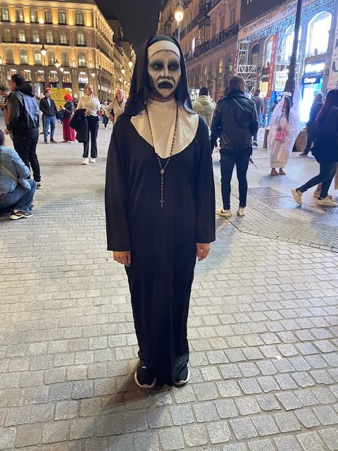 A scary nun costume