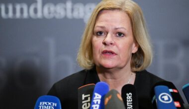 Bundestagswahl 2025: ++ Faeser – Verschärfung des Waffenrechts an FDP gescheitert ++