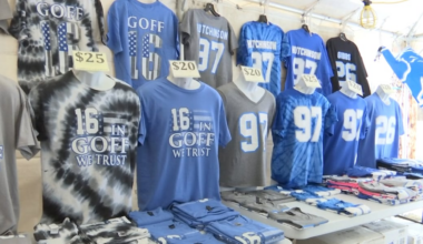 Traveling business sets up shop in mid-Michigan to sell Lions merch
