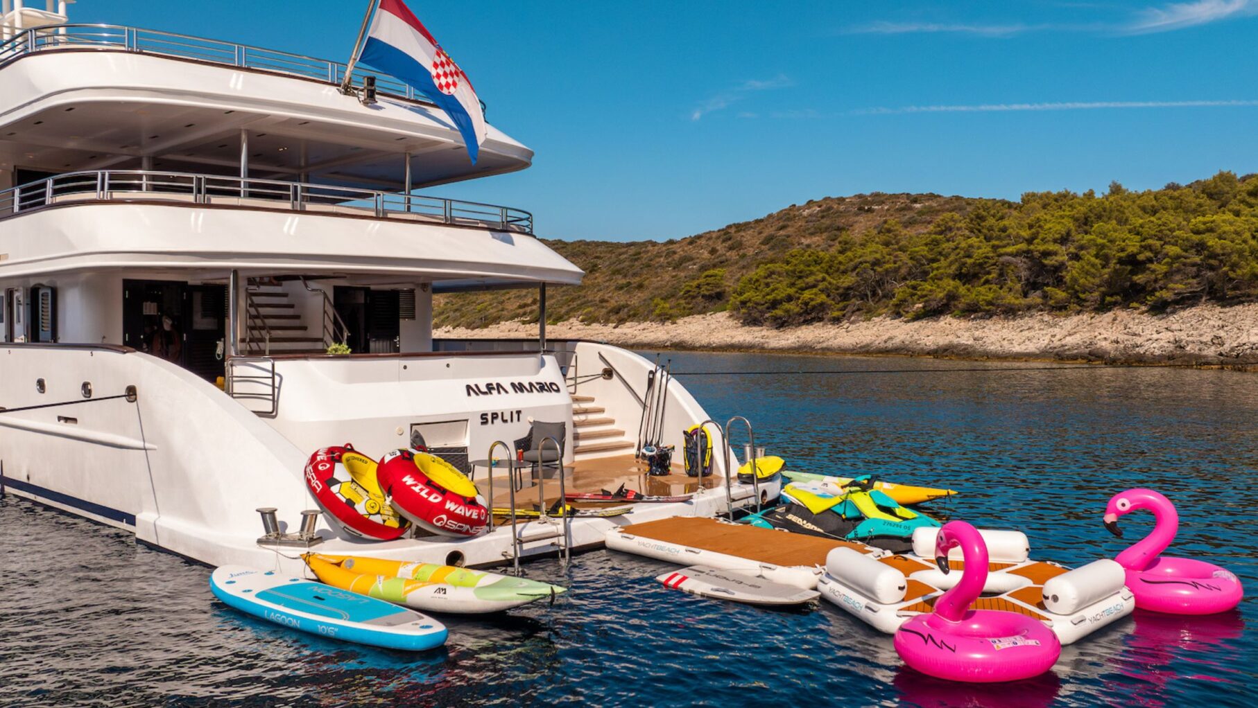 Watersports on the Alfa Mario