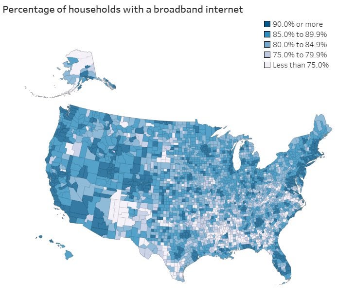 Top U.S. Counties for Household Access to Internet, Smartphones, and Computers [OC]