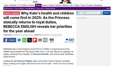 Kate reveals her priorities for the coming year