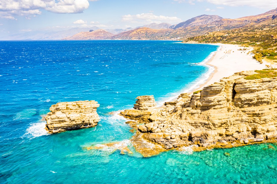 A view of Plakias, Crete where Thomann was at the time of her fall